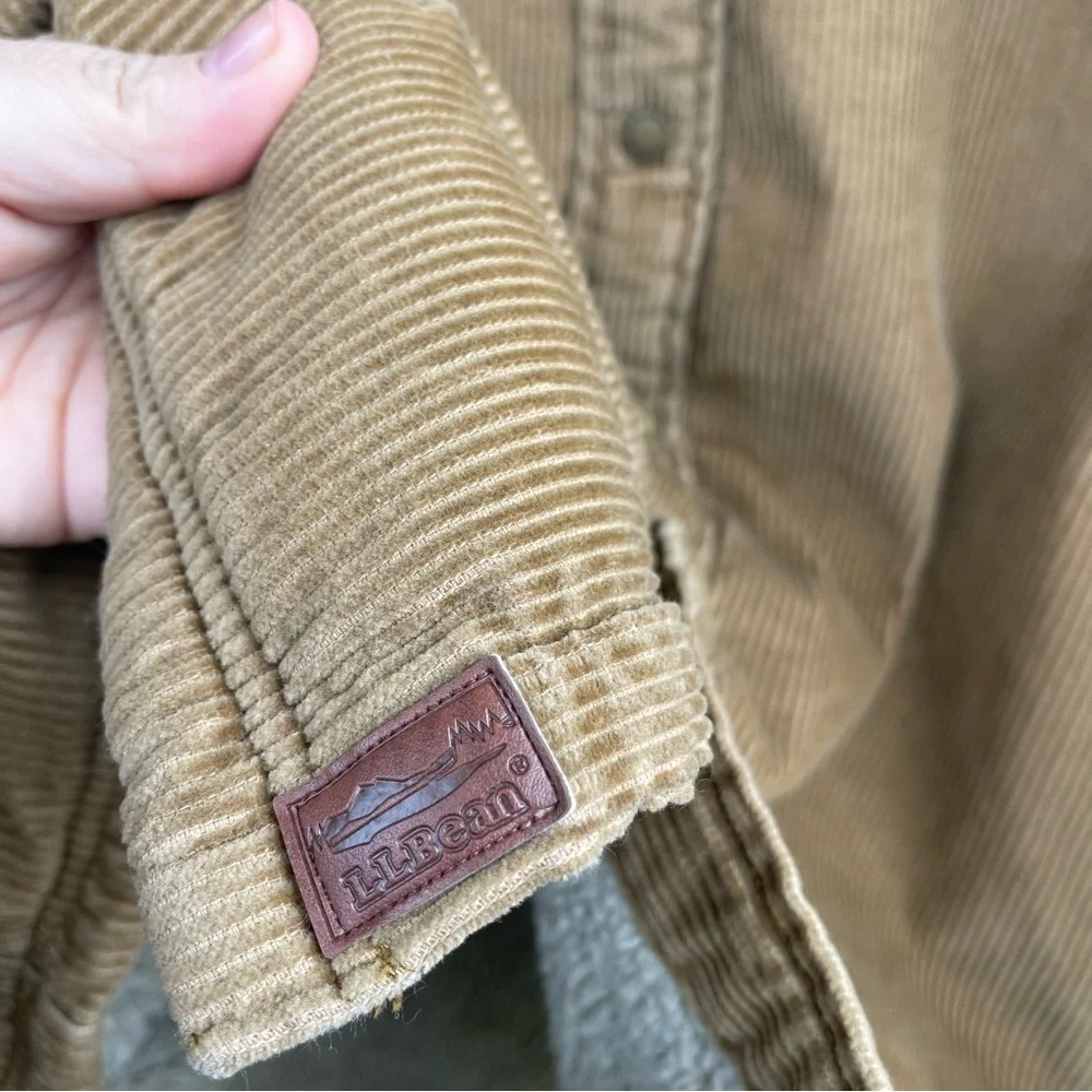 L.L. Bean | Men's 1912 Heritage Sherpa Lined Corduroy Shirt Jacket Walnut | 2XLT